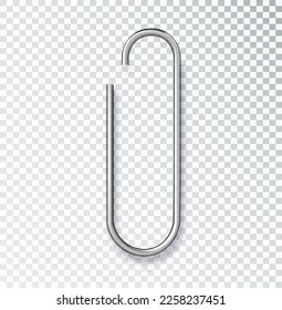 Realistic paper clip set.Element for advertising and promotional message. Vector paper clip