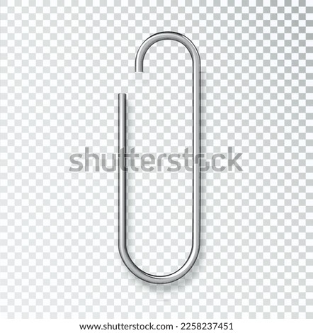 Realistic paper clip set.Element for advertising and promotional message. Vector paper clip
