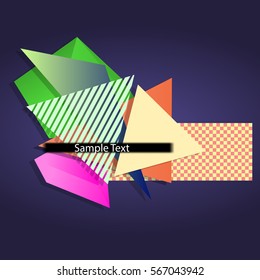 Realistic paper composition with shadows and glossy elements