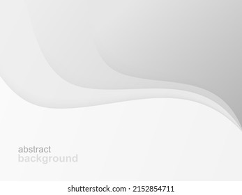 realistic paper cut wave pattern on gray background