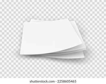 Realistic Paper empty.Blank paper sheet .Album empty.Vector Illustration
