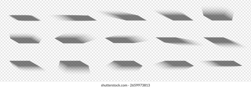 Realistic paper form with mockup shadow and corner detail. Vector frame with soft surface gradient and line effect. Clean visual for template, cube or sticker display.