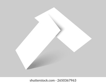 Modelo de cartão de voucher de presente de papel realista. Modelo em branco de vetor para apresentação de desconto, cupom plástico, cupom de loteria, voucher, show de entretenimento, evento, concerto, cartão de embarque, desconto, folheto