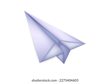 Realistic Paper Plane Vector Illustration