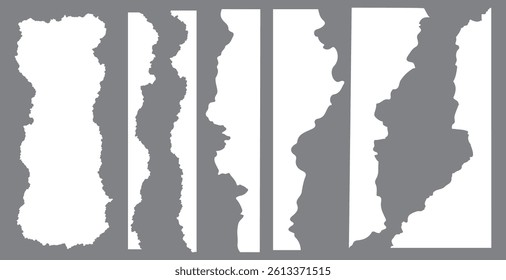Realistic paper rips texture design mockup
