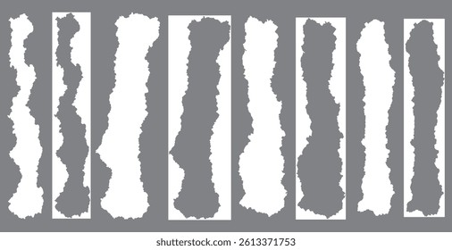 Realistic paper rips texture design mockup