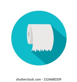 Realistic paper roll mock up set isolated. Toilet roll, cash register tape. Paper roll template