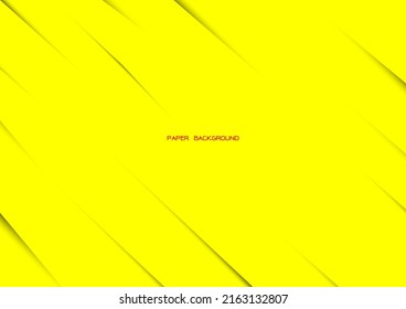 Forma de papel realista con punto de medio tono y fondo amarillo,Plantilla moderna