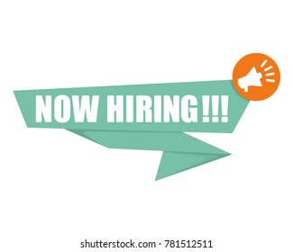 realistic paper speech bubble. now hiring speech bubble. now hiring sign. now hiring sticker