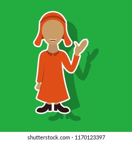 realistic paper sticker on theme Arabic business businessman