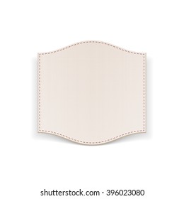 Realistic paper white Banner with Seams