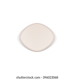 Realistic paper white Label with Seams