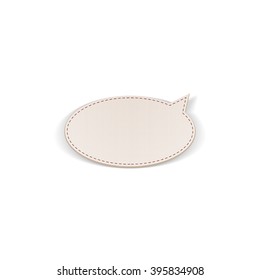 Realistic paper white Message Bubble