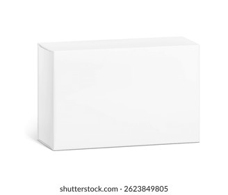 Realistic paperboard box for bar soap mockup. Vector illustration isolated on white background. Easy to use for presentation your product, idea, design. EPS10.