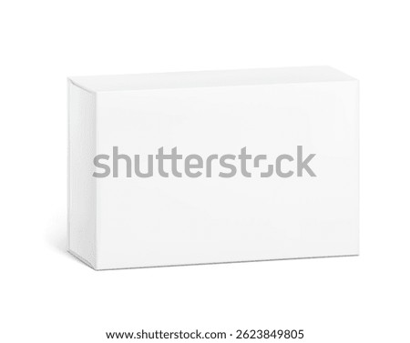 Realistic paperboard box for bar soap mockup. Vector illustration isolated on white background. Easy to use for presentation your product, idea, design. EPS10.