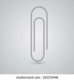 A realistic paperclip, vector