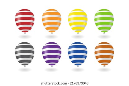 Realistic party balloons set illustration