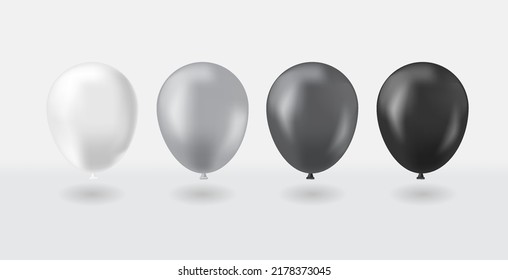 Realistic party balloons set illustration