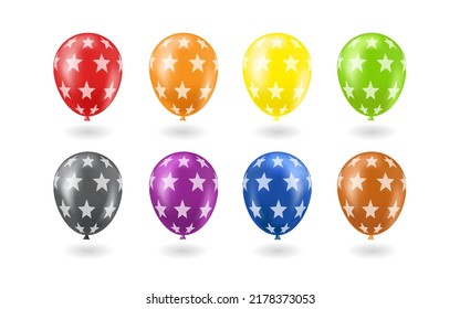 Realistic party balloons set illustration