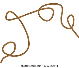 Patrón realista con cordón sobre fondo blanco. Cordón, gran diseño para cualquier propósito. Ilustración plana vectorial.