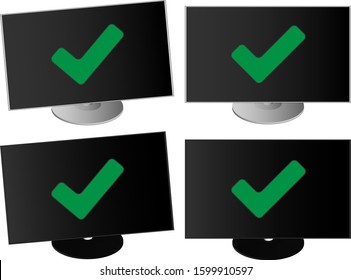 Realistic PC Monitor Vector illustration