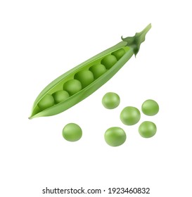 realistic peas on transparent background. high quality vector 