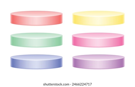 Realistic pedestal for product presentation or promotion collection.