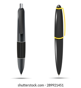 realistic pen, vector illustration