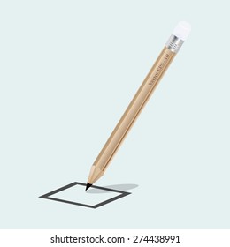 realistic pencil. vector iilustration
