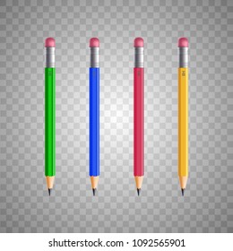 realistic pencil . vector illustration