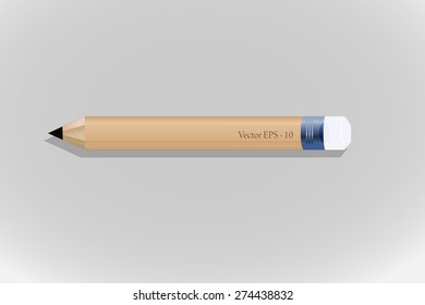 realistic pencil vector illustration