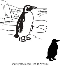 Realistic Penguin Design Vector Illustration  