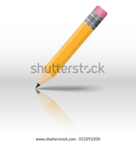 realistic pensil isolated on a white background. Vector illustration.
