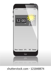 realistic phone, black frame