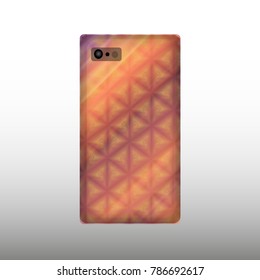Realistic phone case. Mobile phone icon. Shiny cover.
Illustration can be used in the internet advertisements,
banners, websites.