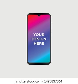 Realistic phone mock up vector new generation 