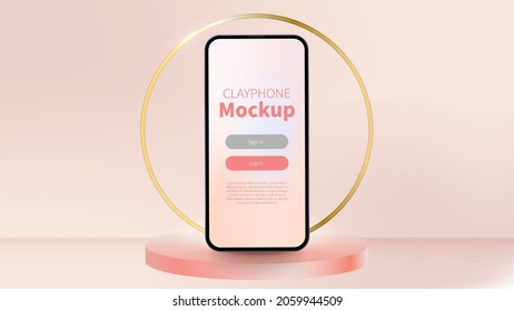 Realistic phone mockup. vector eps10. Smartphone Mockup mobile phones. showcase