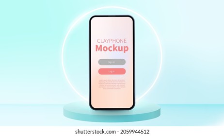 Realistic phone mockup. vector eps10. Smartphone Mockup mobile phones. showcase