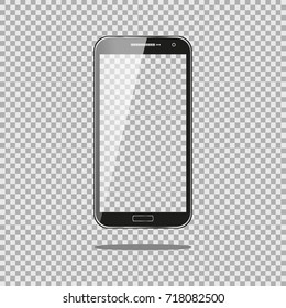 Realistic phone PC Computer with Transparent Screen Isolated on Background. Can Use for Template, Project, Presentation or Banner. for your web design