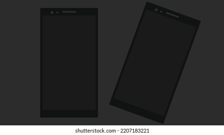 Realistic phone screen mockup. Phone display isolated. Phone realistic mockup. Modern browser window design. Vector mockup.