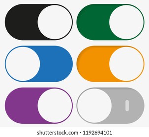 Realistic phone switch toggle buttons. Vector illustration . EPS 10