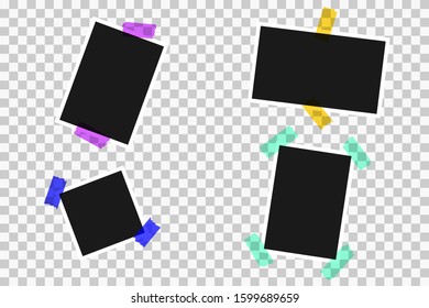 Realistic photo album frames. vctore