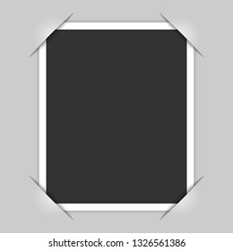 Realistic photo frame corners. Vector illustration