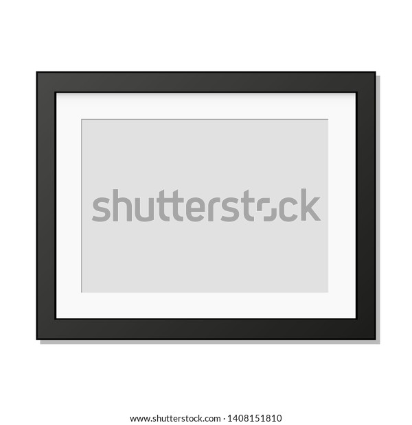 Realistic Photo Frame Hanging On Wall Stock Vector (Royalty Free) 1408151810 Shutterstock