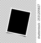 Realistic photo frame isolated on transparent background