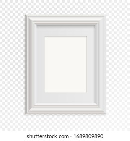 Realistic photo frame isolated on transparent background. Realism frame vector illustration