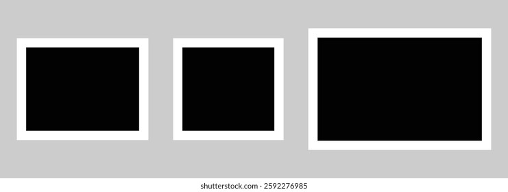  Realistic photo frame isolated on white background. Realistic photo frame with shadow. vector illustration eps 888.