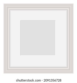 Realistic photo frame mockup. Empty picture border
