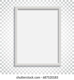 Realistic photo frame on isolated background. Pictures frame vector illustration. Simple business concept pictogram.