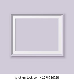 Realistic photo frame for placing images. Template for a poster, banner, or ad. Isolated object in the background.